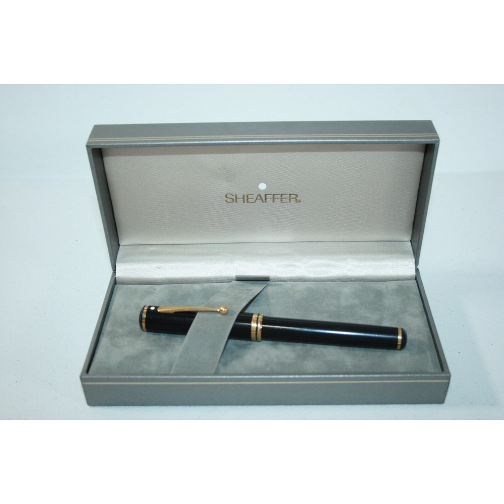 Vintage Sheaffer White Dot‎ Black 18K 750 NiB Connaisseur Fountain Pen W/ Box